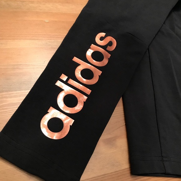New Rose Gold Adidas Leggings 
